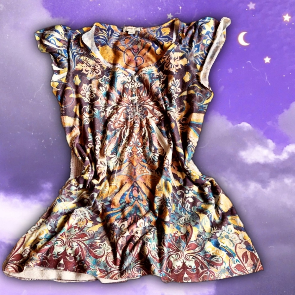 Y2K Boho Fairycore Blouse